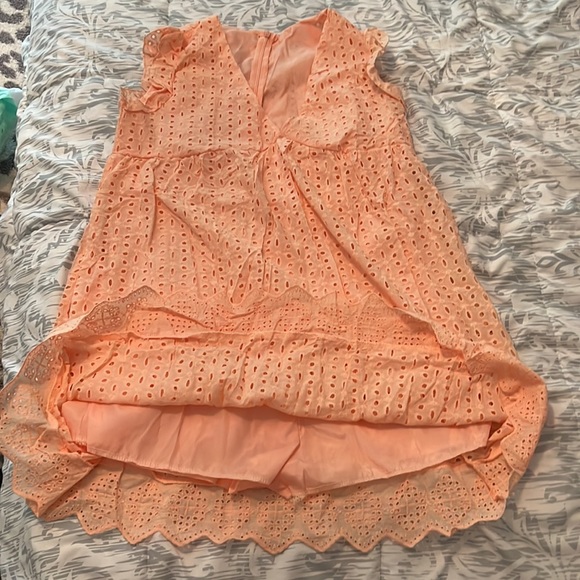 Eyelet summer dress Ruffles boho California with built in shorts READ - Picture 2 of 10